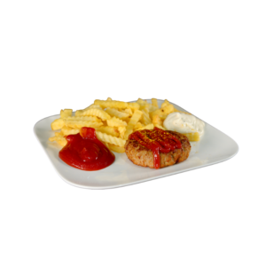 Boulette mit Pommes