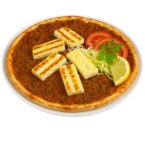 Türkische Pizza mit Halloumi